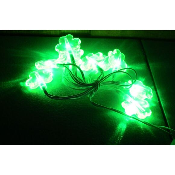 Greenbrier Shamrock LED String Lights Green 3 Ft 10 Lights Battery DIY Crafts - Picture 4 of 4